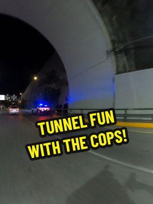 TUNNEL FUN WITH THE COPS! I ripped thru this tunnel and there was 5 cops at the end waiting. they actually waved! ##peacesigneverytime  #micaunleashed #liveunleashed #roadglide #100ish #memoryrichnotmoneyrich #whatsnext #monterrey #Mexico #backtheblue #respect #epicmoment 