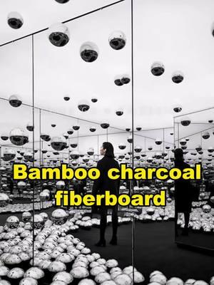 Mirrored bamboo charcoal fiberboard can be used to create mirror-like walls, or to create a visual effect of raising the ceiling height. #wallpanels #bamboocharcoal #woodfinish #pvcwallpanel #marbleplate #buildingmaterials #walldesign #renovation #deco #harmercoverings 