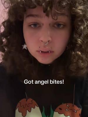 I’m sad. Uhhh I love them tho🩷 #angelbites #peircings #peircing #adventuretime 