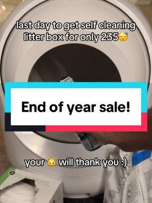 Flash sale ends tonight! This is the best investment I've ever made! I love my cat, but do not love scooping litter. This automatic litter robot makes it so I never have to scoop litter ever again or deal with the smell thanks to deodorization. If you're a cat owner I HIGHLY recommend one of these self cleaning litter boxes as they give you so much time back and make scooping litter a thing of the past. I've had this one for 3 weeks and have had no problems whatsover, despite it currently being the best priced on the market! Check out the link to snag one for yourself! #selfcleaninglitterbox #automaticlitterbox #litterrobot #catsoftiktok #litterbox #kittylitter #litterhack #TTShop