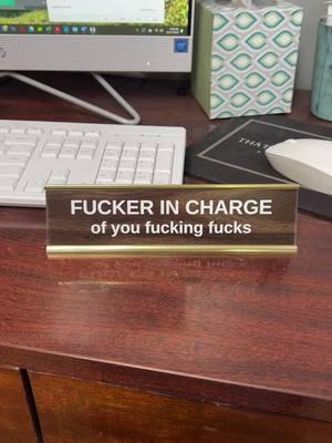 #desksign #incharge #funnysign #bossgift 