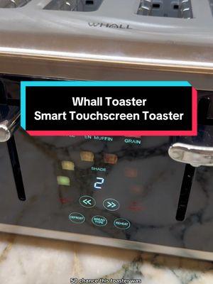 Shocked at how smart this touchscreen toaster is #whalltoaster #whall #smarttoaster #touchscreentoaster #toaster #toast #kitchenfinds #kitchengadgets #tiktokshopfinds 