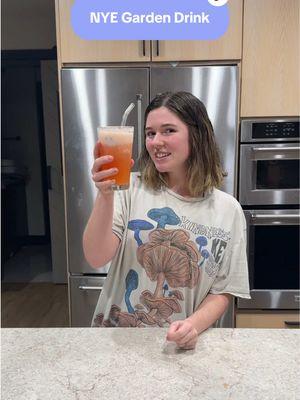 Let’s make a garden version of my childhood NYE drink - punch and Sprite with strawberry ice cream 🤤 #gardendrink #gardening #gardentok #gardentail #gardentiktok #nyedrink #drinknowadays 