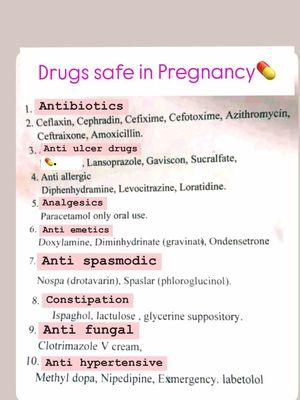 ⚠️Why is ranitidine banned?‼️⛔️ The over-the-counter (OTC) and the prescription drug was found to have low-level  N-Nitrosodimethylamine (NDMA), which according to the NIH, is marked as human carcinogens, associated with cancers of the stomach, esophagus, nasopharynx, and bladder.  Drug safe in pregnancy Drugs safe in Pregnancy Antibiotics 2. Ceflaxin, Cephradin, Cefixime, Cefotoxime, Azithromycin, Ceftraixone, Amoxicillin. 3. Anti ulcer drugs Lansoprazole, Gaviscon, Sucralfate, 4. Anti allergic Diphenhydramine, Levocitrazine, Loratidine. 5. Analgesics Paracetamol only oral use. 6. Anti emetics Doxylamine, Diminhydrinate (gravinat), Ondensetrone 7. Anti spasmodic Nospa (drotavarin), Spaslar (phloroglucinol). 8. Constipation Ispaghol, lactulose , glycerine suppository. 9. Anti fungal Clotrimazole V cream, 10. Anti hypertensive Methyl dopa, Nipedipine, Emergency. labetolol #nursingstudent #nursingnotes #laboranddeliverynurse #internationalnurses 