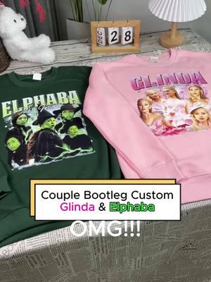 Did I watch real Wicked? 😂 #coupleshirt #couplesweatshirt #sweatshirt #wicked #wickedshirt #wickedmovie #bootlegwicked #bootleg 