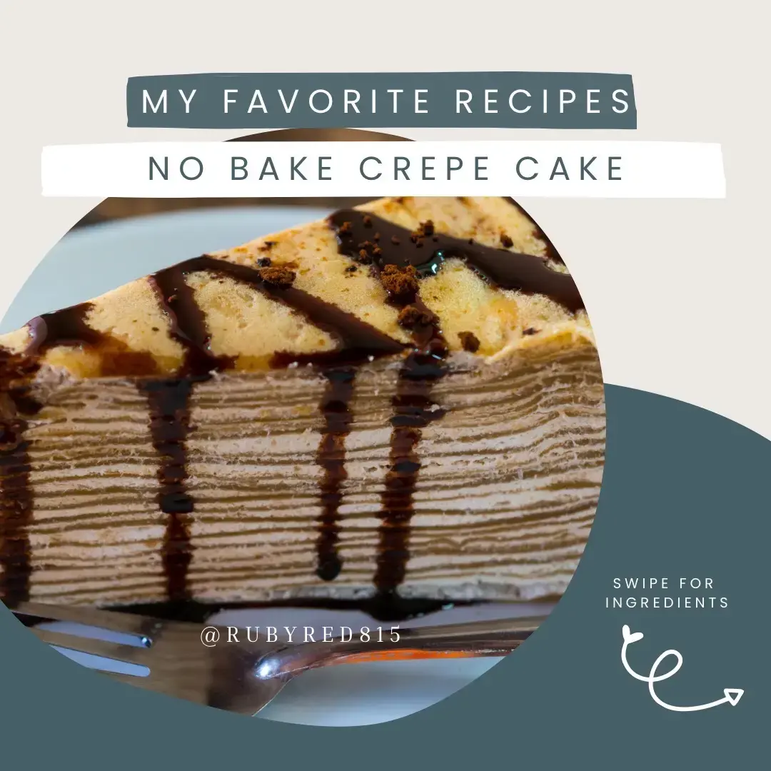 ✨Craving something sweet but don’t want to turn on the oven?✨   This No-Bake Crepe Cake is a dessert dream come true! Layers of delicate crepes and creamy filling topped with a drizzle of chocolate—perfect for impressing guests or treating yourself. 😍   🧁 Swipe to grab the recipe and try it this weekend! Don’t forget to tag me if you make it—I’d love to see your creations! 💖   #CrepeCake #NoBakeDesserts #SweetToothSatisfaction #HomemadeTreats #DessertGoals  # Lemon8 