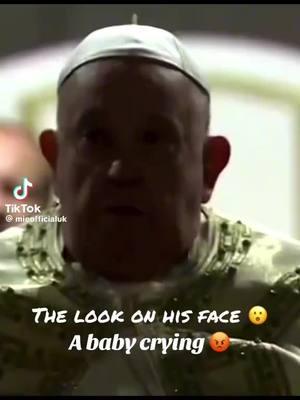 He looks Scared #pope #vatican #lucifer #luciferstomb #babycrying #portal #popeopensportal #sacrifice #vaticancorruption