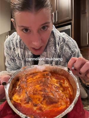 top winter pasta hands down #cannelloni #manicotti #mukbang #italiano #italianamerican #italianfood #fyp #bakedpasta #pastabowl #lasagna 