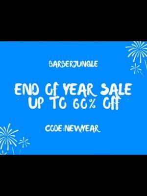 End Of Year Barber Supply Sale 25% OFF Code: NEWYEAR  at https://barberjungle.com/ Link in bio #barbertok #barberstore #shop #TikTokShop #hairclipper #hairtrimmer #barbercape #barbersupply #barberstore #barbertools #barber #barberlife #haircut 