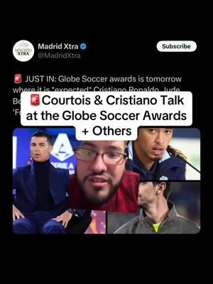 🚨Courtois & Cristiano Talk at the Globe Soccer Awards + Others #realmadrid #halamadrid #madrid #thibautcourtois #courtois #ronaldo #cristiano #cristianoronaldo #cr7 #florentinoperez #florentino #perez #butragueño #joseangelsanchez #jas #carloancelotti #ancelotti #vini #viniciusjunior #viniciusjr #vinicius #vinijr #yamal #lamineyamal #barca #fcbarcelona #barcelona #ucl #championsleague #bernabeu #santiagobernabeu #bellingham #jude #judebellingham #saudiarabia #saudileague #ligue1 #paris #psg #parissaintgermain #france #rodri #ballondor #balondeoro #neymar #globesoccerawards #globesoccer #neymarjr #manchesterunited #mufc #manutd #manunited #fab #fabrizioromano #fabrizio #futbol #futboltiktok #football #footballtiktok #Soccer #soccertiktok #fyp #tapiaa__ 