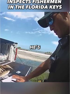 Inspects fishermen in the Florida Keys #fishing #fishermen #fwc #gamewarden 