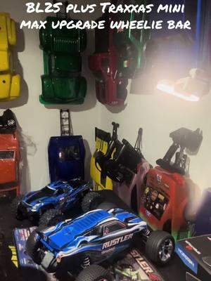 Traxxas Rustler upgrade BL2S and a Traxxas mini max Willie bar upgrade #Traxxas #Rustler#BL2S #MiniMax #WheelieBar yes sir