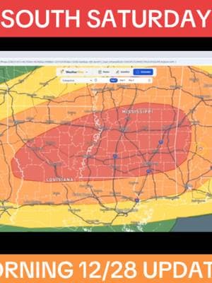 TORNADO OUTBREAK possible for the Deep South today! #tornado #severe #storm #hail #wind #louisiana #mississippi #arkansas #alabama 