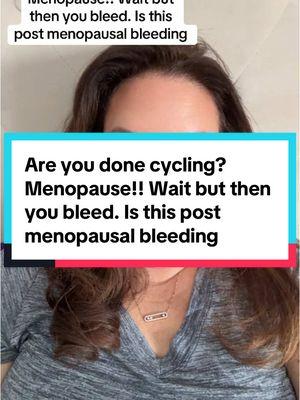 Are you done cycling?Menopause!! Wait but then you bleed. Is this post menopausal bleeding * This is general educational information not specific medical advice meant for any individual #pmb #dansc #hysteroscopy #postmenopausalbleed #postmenopause #menopause #bleeding #cancer #endometrialcancer #progesterone #obgyn #thevagdoc 