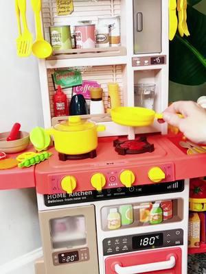 🔥【Year End Sale】This toy kitchen set is so cute and so fun🔥⬆️Click my yellow shopping cart to purchase!!⬆️🛒💗💙💜❤️ #ypfッ #TikTok #tiktokkindia #TikTokShop #fyp #foryou #toykitchen#kids#playset#stove #sound#cooking#play#niños.#cosina#niñas#juguetes#jugar#set.#Musicfeatures#addwater#girls