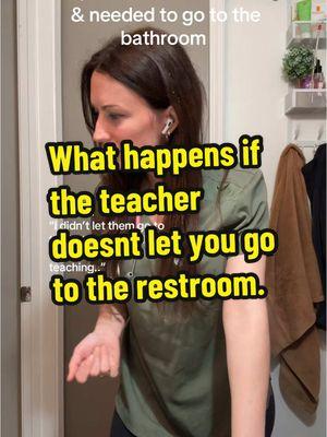 I hate being stern with teachers but just let them go to the bathroom. If it becomes a problem, the teacher and I can have a meeting with the parent about any consistent attempts to leave the classroom. #schoolnurse #nursesoftiktok #officialtiktoknurse #bathroom #restroom #schoolproblems 