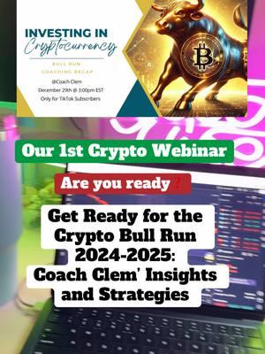 Get Ready for the Crypto Bull Run 2024-2025: Coach Clem’ Insights and Strategies  Crypto education the crypto network how much is a bitcoin how much is one bitcoin worth 1 bitcoin worth xrp predictions 2025 crypto exit plan strategy for 2025 what gives crypto value crypto daily news crypto education crypto news for beginners crypto news crypto predicts 2024 crypto lives #btc #bitcoin #bitcoinnews #btcnews #btcupdate #crypto #cryptocurrency #cryptotok #cryptonews #cryptoinvesting  #powerofpublish #bullmarket #bullmarketseason #investing #millionaire #2025 #viral #fyp #usa