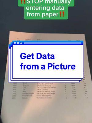 Get Data from a Picture in Excel #cheatsheets #excel #exceltips #googlesheets #spreadsheet #tutorial 