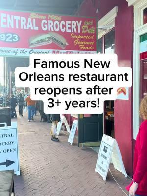 Central Grocery, home of the OG muffuletta, has reopened in the French Quarter!  ///// We offer fun driving tours around New Orleans and funny New Orleans and Louisiana centric T-shirts! Click the link in our bio! #nola #neworleans #louisiana #louisianatiktok #nolaculture #visitneworleans #onlyinneworleans #neworleanslife