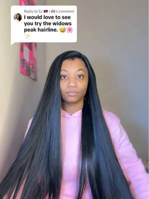 Replying to @SJ 🇭🇹 | 🫶🏾 “Testing out a widow’s peak wig hairline for the first time—does it give iconic drama or is it a total miss? Watch me try to pull it off!”#widowpeak #widowpeakwigs 