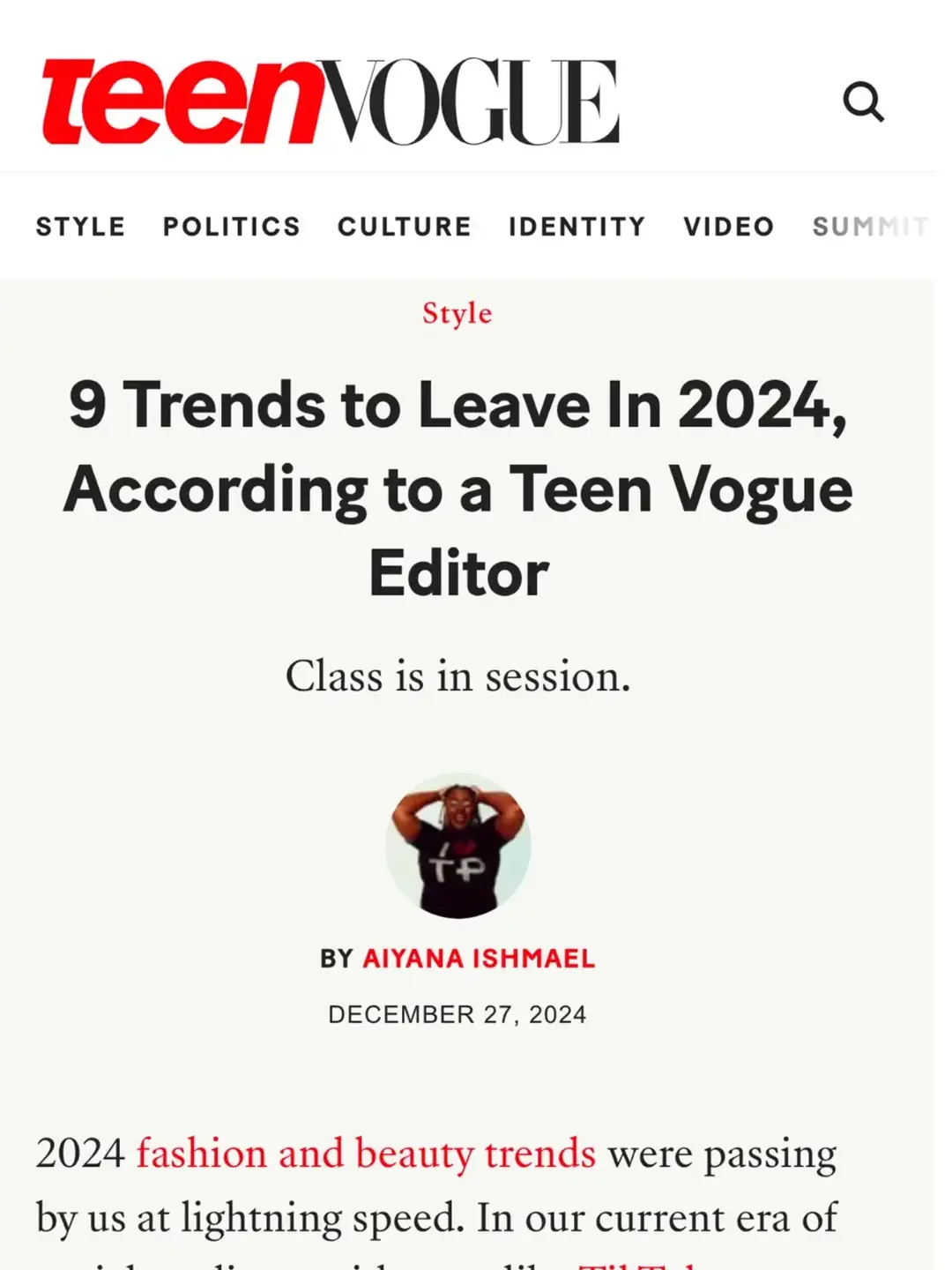 Go read why on teen vogue dot com!!! Link in bio ♥️ #trends #fashion #fastfashion #cores #fashiontrend #beautytrends #teenvogue #fashioneditorial #fashioneditor 