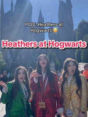 The Heathers made it to Hogwarts 😳 What’s your Hogwarts House? ⚡️ #HarryPotter #Heathers #K3SistersBand #Heather #K3SB #Hogwarts #UniversalOrlando #UniversalStudios 