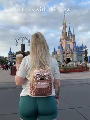 The best view 🏰 #disney #coffee #starbies #mamabear #vacation 