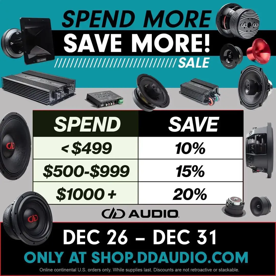 A lot of items are back in stock! Only at shop.ddaudio.com Now thru Dec. 31 #ddaudio #caraudio #subwoofer #bass #basshead #caraudiofab #audiocar #sonido #bajo #bocina #parlante #bassheadsoftiktok 