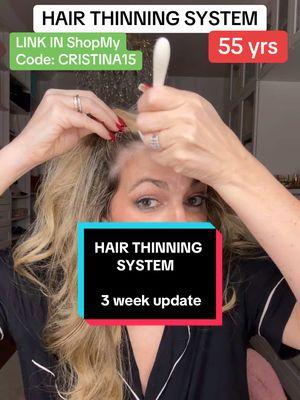 Three week update on using the calecim hair thinning system #HairThinning #HairThinningSolutions #HairThinningProducts #HairLossSolutions #HairLossRemedy #menopausehairloss @Calecim Professional @MEHREEN AMOURE - DearOilLady🪔 