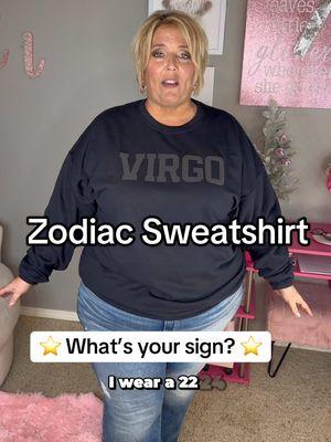 Zodiac Sweatshirt!  Grab it before it’s gone. #sweatshirt #zodiac #zodiacsign #tiktokshopplussize #plussize #ootdplussize 