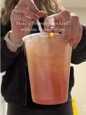 She’s a nurse and a mixologist 💁🏼‍♀️One mommy mocktail coming right up! #mommymocktail #postpartum #postpartumnurse #motherbabynurse #newmom #MomsofTikTok 