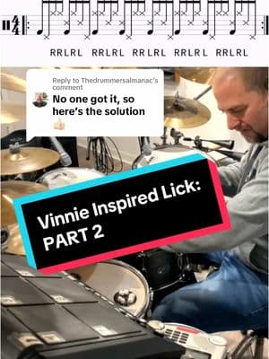 Replying to @Thedrummersalmanac Here’s the solution to my Vinnie inspired lick from a couple of vids back. Thanks to @SABIAN Cymbals @ProMark Drumsticks @Evans Drumheads  . . . #drums #drummer #drumchops #challenge #practicemakesperfect 