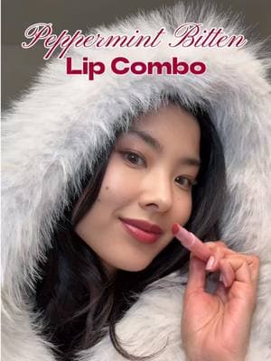 peppermint bitten lips🫦❄️🍬 #lipcombo #wintermakeup #holidaymakeup #winteroutfit #wintervibes #liptint #kbeauty #kbeautymakeup #merythod #immeme 