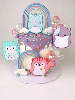 Squishmallows birthday cake #custommadecakes #cakedecorating #cakesfromscratch #homebakerybusiness #longbeachbaker #customcake #onthisday 