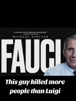 Fauci is a criminal but he's being protected using tax payer dollars while Luigi is being treated like a terrorist who only killed one rich person.  #fair #fauciforprison #fascinating #lies #accountability #pfizer #moderna #johnsonandjohnson #pandemic 