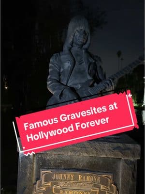 Because we had to park in the back of the cemetery, we walked past these famous gravesites, just to get back to our car! We didn’t see them on the way to the event! #hollywood #hollywoodforevercemetery #gravetok #famousgraves 