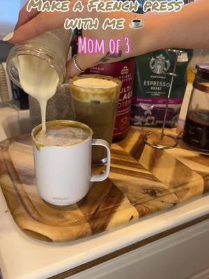 Quite possibly my favorite part of the morning.. ☕️ #frenchpress #coffeetiktok #coffee #Recipe #saltedcaramel #MomsofTikTok #dadsoftiktok 