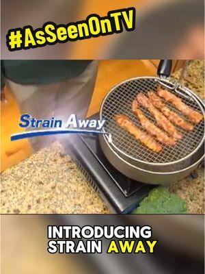 As Seen On TV - Strain Away #asseenontv #infomercial #gadgets #KitchenHacks #kitchengadgets #strainaway #oldcommercials #fyp 