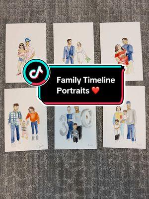 She loved it ! Do you think this is a good gift to give your partner? #familyportraits #diygifts #watercolorartists 