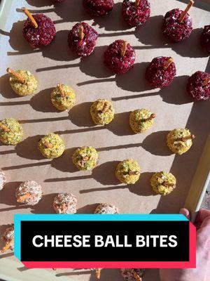 CHEESE BALL BITES! 🧀 It’s hard to resist a legendary appetizer like a cheese ball, but make it mini and your New Year’s Eve snack lineup just got an upgrade! This recipe stars my go-to mix of rich, bold @Cracker Barrel Cheese Extra Sharp Cheddar, cream cheese, Worcestershire, garlic and scallions.   Use a mini ice cream scoop to portion out individual cheese balls in minutes, then coat the chilled bites in your choice of toppings, from crushed nuts to chopped dried fruit. And don’t forget the pretzel stick on top for mess-free snacking all the way through midnight! 🍾 #crackerbarrelcheese #cheeseball #cheeseballs #nye #newyearseve 