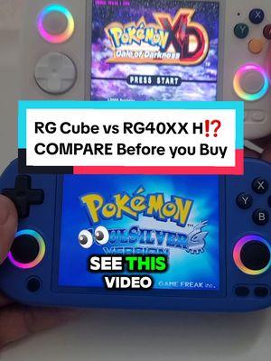 Replying to @christranshop here's the differences between handheld emulators #rg40xxh #rgcube my favorite console to play your old school consoles #ps1 #nds #ps2 #gamecube retro games come pre-loaded on each one #retrogames  Which one would yall pick⁉️  let me know if you have any questions or games you need me to look up #retrogaming #gaming #emulator #90skids #nostalgia #nostalgic #videogames #handheld #gamingconsole #AnbernicRgcube #giftideas #guygifts #pokemon #holidaygift #bdaygift 