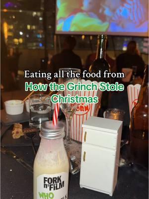 Eating all the food from How the Grinch Stole Christmas!!🎄@Fork n’ Film #la #losangeles #thingstodoinla #forknfilm #thegrinch #christmas #christmasmovie #wheretoeatinla 