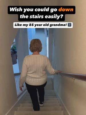 It’s possible!! ✅ Going down the stairs requires CONTROL.  Your leg muscles need to be able to support bodyweight as you go down the stairs. This comes from strength in the right areas 👏🏼 Without the appropriate strength and control- you may find yourself going down one at a time, feeling uncontrolled or unsteady and even experience pain ☝🏽 This is one of my FAVORITES to start practicing the strength for the stairs ✨ Sit down SLOWLY. Try to control the plop 🙌🏼 Sitting down slowly works the muscles a bit differently and allows you to start building confidence to control bodyweight as you’re moving down ✅ 8-12 repetitions can be a good goal for most to work towards, especially when starting.  ⚠️ To make this easier: increase the height of the chair, use your arms, reduce the repetitions ⚠️ Here’s to going down the stairs easily in 2025!  #stairclimbing #downthestairs #stairs #kneepain #hippain #stairexercise #physicaltherapist #physicaltherapy #legexercises #legstrength #beginnerexercise #osteoarthritis  Not medical advice. Try at your own risk. 