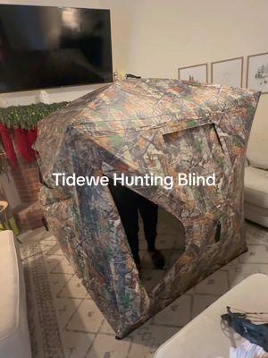 This pop up hunting blind by @tideweofficial is so cool! Super easy set up and the 270 degree see through mesh is awesome! #tidewehunting #hunting #huntingblind #huntinggear #deerseason #turkeyseason #dadsontiktok #dadsoftiktok #camouflage #camo #tidewe 