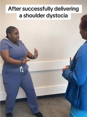 Shoulder dystocias are an OBGYNs worst nightmare. This is when the head of the baby delivers but the body doesn’t follow easily. Usually the shoulder is “stuck” behind the pubic bone and extra maneuvers are needed to deliver the baby. This is an unpredictable and unpreventable obstetric emergency that can happen to ANYONE. It happens in about 3% of deliveries.  ——————————————-#fyp #foryoupage #shoulderdystocia #obgyn #blackobgyn #laboranddeliverynurse #midwife #blackdoctors #medtok #doctorsoftiktok #nursesoftiktok #obgyndoctor #medstudent #medicaltiktok #medicalhumor 