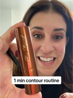 1 minute contour routine with this amazing bronzer stick💫Melts into your skin for the most gorgeous dewy glow. I struggled with bronzing and contouring until I tried it and now it’s a part of my daily routine. #contourstick #bronzerstick #creamcontour #makeupmusthaves #glowingskin #makeupgoals #contourandhighlight #bronzedbeauty #makeuptips #beautyroutine #toofacedcosmetics #toofaced  