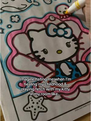 Just reliving nostalgia… #fypシ #emo #emogirl #hellokitty #coloringbook #coloring #theraputic #playingfetchwithmycat #fetch #catfishing #kali #lonelyday #systemofadown 