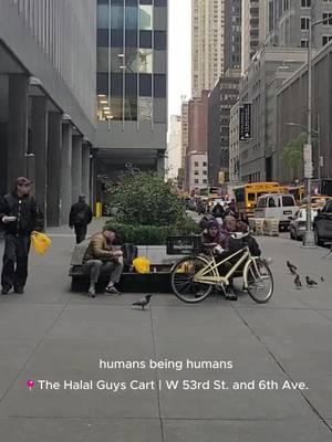 The Halal Guys, helping humans be human since 1990 🥹 . . . #TheHalalGuys #Halalfood #AmericanHalal #HumansofNY #StreetFood #BestHalalNYC #Foodie #InstaFood #CandidMoments #WeekendEats