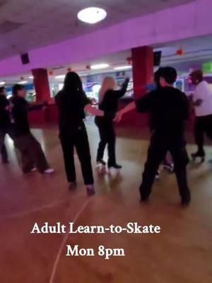 Adult Learn-to-Skate 8pm Monday at the Fountain Valley Skating Center. beginner class in the middle at 8:30 p.m. Come and learn how to skate and meet new friends!#learntorollerskate 