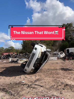 The little Nissan that could. I’m not sure it’s going to survive this one😁#crushinflorida #fyp #junkyard #scrapyard #shenanigans #donttrythisathome #carcrushing #destruction #carnage #nissan #sentra 